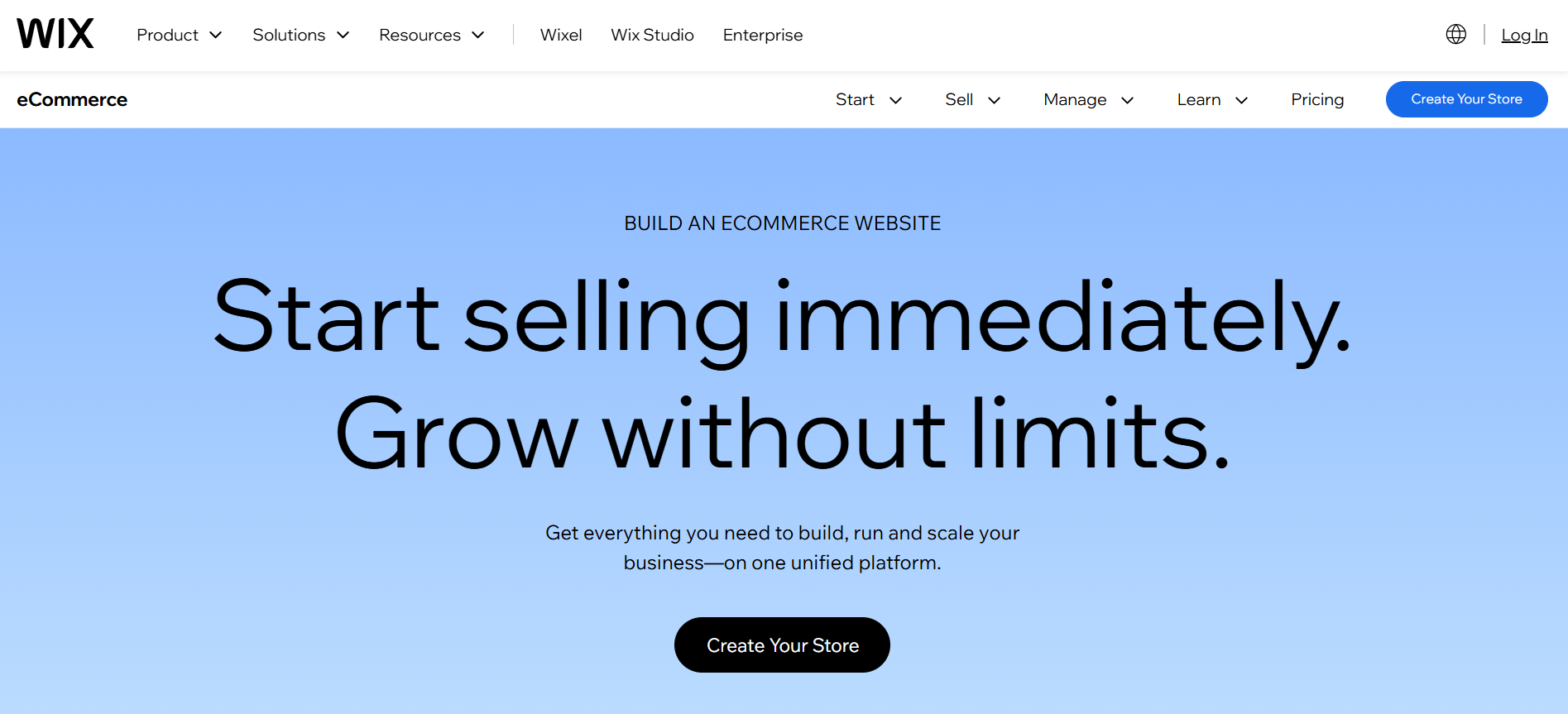 ecommerce platforms for seo: Wix eCommerce